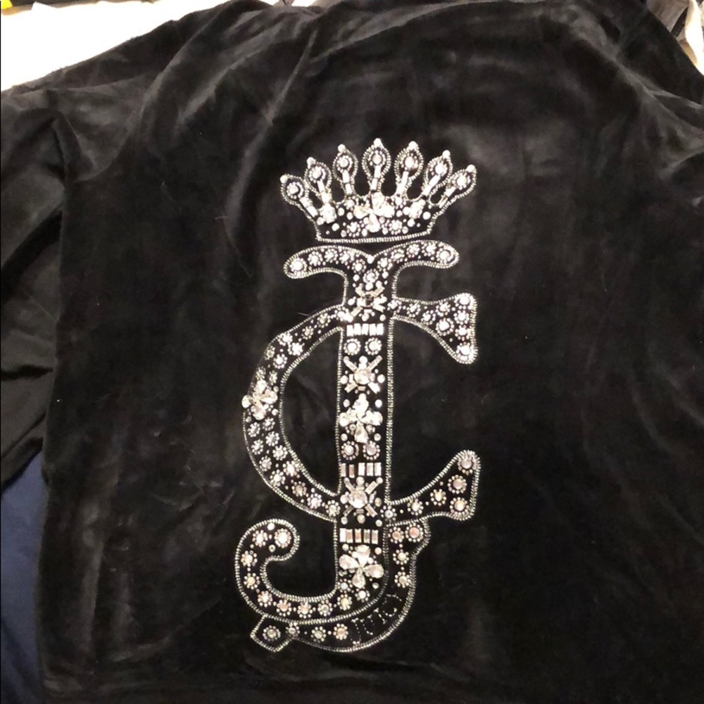 Black Juicy velvor zip up